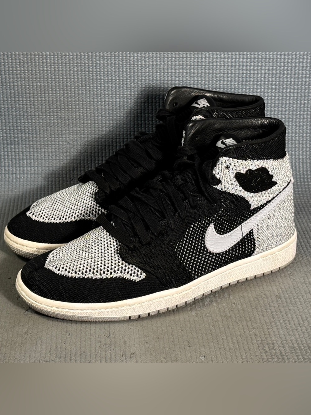 Nike Air Jordan 1 Retro High FlyKnit Shadow Black Shoes 919704-003 Men’s Size 10